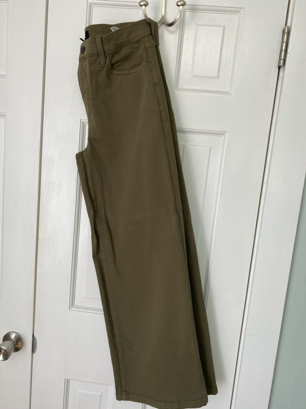 Banana Republic Wide-Leg Olive Green Pants